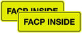 Signs ByLITA Standard FACP Inside Sign | Fire Safety Signage (Yellow/Black) - Small 2 Pack