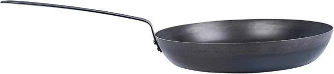 Restaurantware-Met Lux 14 Inch Fry Pans, 6 Lightweight Frying Pans - Induction-Ready, Triple-Riveted, Black Carbon Steel Cooking Skillets, Durable, For Searing, Sauteing, And Browning Food