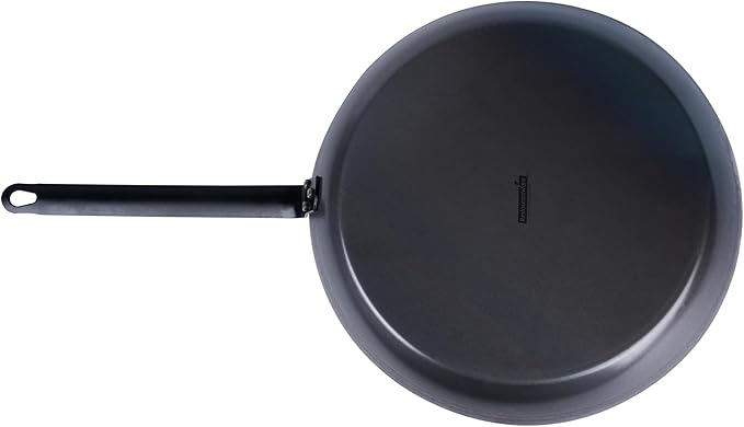 Restaurantware-Met Lux 14 Inch Fry Pans, 6 Lightweight Frying Pans - Induction-Ready, Triple-Riveted, Black Carbon Steel Cooking Skillets, Durable, For Searing, Sauteing, And Browning Food