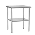 Stainless Steel Table for Prep & Work 30" X 30" inches with Adjustable Undershelf, Commercial Workstations, Utility Table in Kitchen Garage Outdoor BBQ