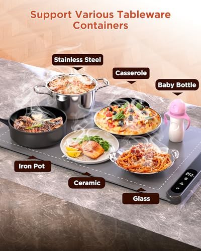 FEPPO Food Warming Mat, Upgrade High-tech Heating System, Fast Full Surface - Image 5