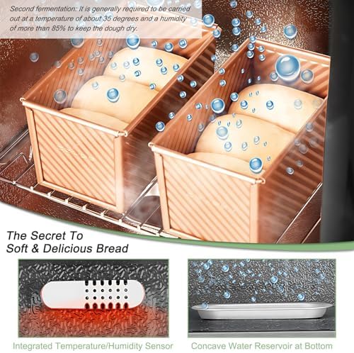 40L Electric Bread Proofing Box, Adjustable Temperature & Humidity Dough Proofer, Fermentation Machine for Baking, Yogurt & Even Rising, 110V Kitchen Appliance