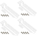 4Pcs Universal Integrated Fridge Freezer Door Slider with Screws, Fridge Door Mounting Installation Fixing Kit with Barckets and Clips