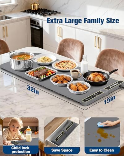Warming Mat for Food,Rapid Heating Food Warming Mat - Image 5