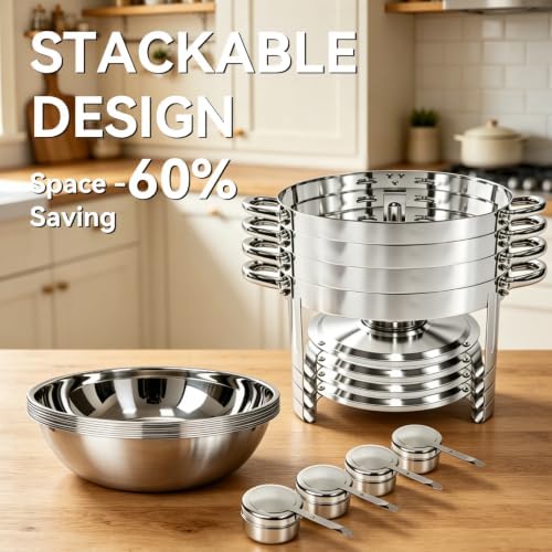 6QT Chafing Dish for Buffet, Food Warmers for Parties with Glass Lid, 4Pack - Image 7