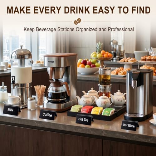Novabright 8 Pcs Acrylic Coffee Tent Signs for Coffee Station - Image 5