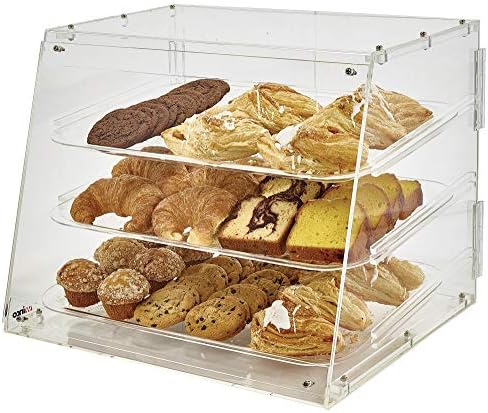 Winco 3-Tier Pastry Display Case, Acrylic Medium - Image 3