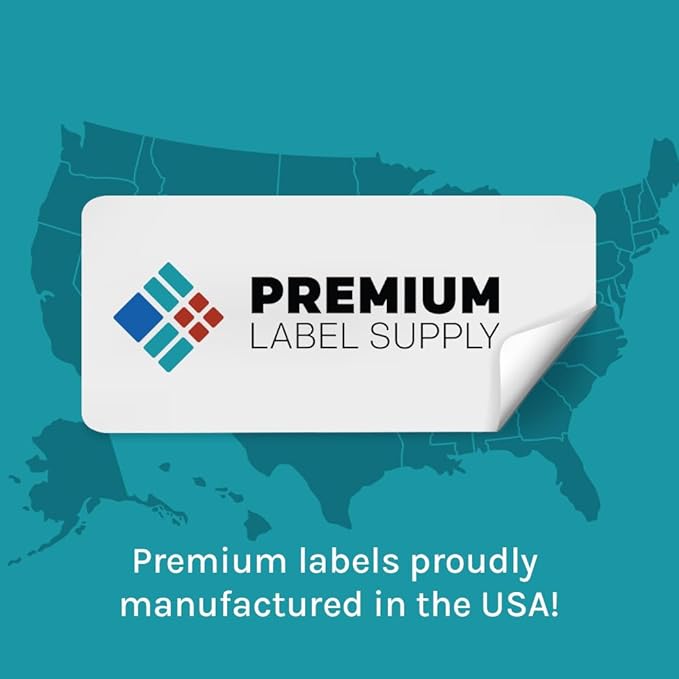 Premium Label Supply Waterproof White Return Address Sticker Labels – 1.75" x 0.667" – Inkjet Printers Only – (60 per Sheet), 100 Sheets - 6,000 Total Adhesive Labels