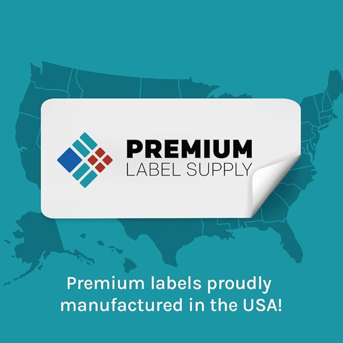 Premium Label Supply Waterproof White Return Address Sticker Labels – 1.75" x 0.667" – Inkjet Printers Only – (60 per Sheet), 10 Sheets - 600 Total Adhesive Labels