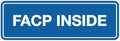Signs ByLITA Standard FACP Inside Sign | Fire Safety Signage (Blue) - Medium 1 Pack
