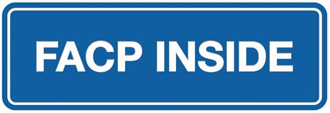 Signs ByLITA Standard FACP Inside Sign | Fire Safety Signage (Blue) - Medium 1 Pack