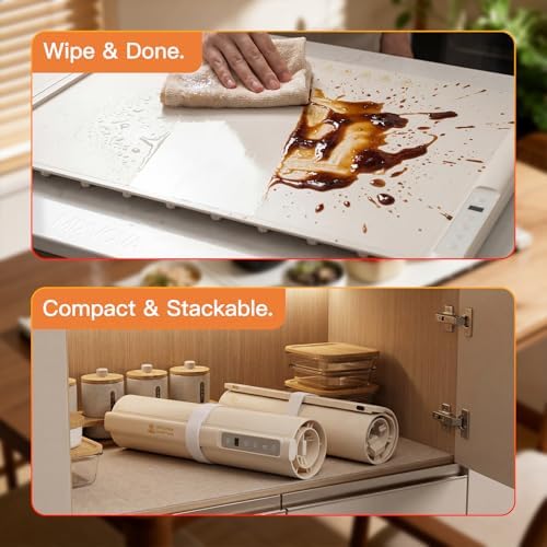 Warming Mat for Food Extra Large,42"X16",2 Panels Food Warmers for Parties - Image 5