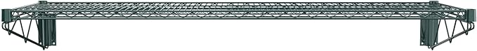18" x 60" Green Epoxy Wire Wall Mount Shelf