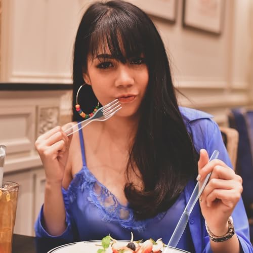 300 Clear Disposable Plastic Forks, Silverware Utensils Bulk for Daily Use - Image 5