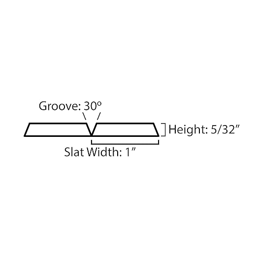 Outwater 4ft Wide x 8ft High x 5/32in Thick Unfinished Maple Veneer Flexible Decorative Wall Tambour Panel with 1in Slats – Flexible and Customizable for Interior Applications