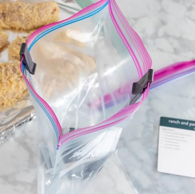 PPP Freezer Bag Stands (2 Pack) | Baggy Rack Holder for Food Prep Bag | Meal Planning | Ziploc Bag Holder | Adjustable Freezer Bag Holder Stand | Hands Free Baggie Holder | Non-Slip Rubber Base (Grey)