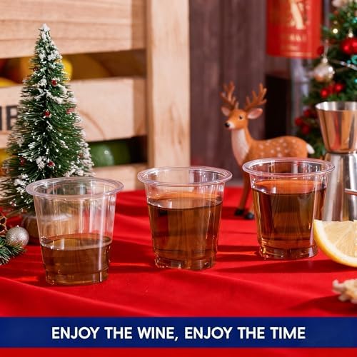 JOLLY CHEF 500 Pack Plastic Shot Glasses 1 oz Clear Disposable Jelly Cups - Image 3