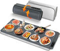 Warming Mat for Food,36"x16" Large Food Warmer Mats for Countertop Gray+Pad by OcePor