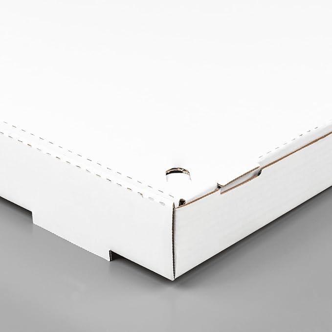 Karat Corrugated Pizza Boxes 14" x 14" x 2" [50 Pack] – Ventilated, Grease-Resistant, Durable for Pizza, Catering or Shipping Use