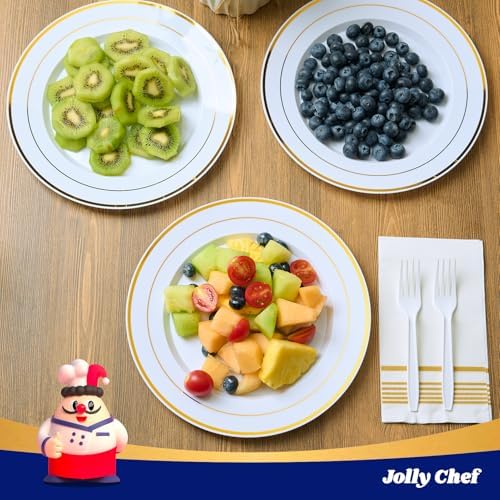 200PCS Plastic Plates 10 Inch Heavy Duty Disposable Plates for Everyday Use - Image 7