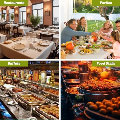 Countertop Ice Food Serving Display Tray with 6 Pan, Portable Salad Bar Buffet Station for Home, Cold Food Buffet Server, Ice Serving Trays for Parties, Pizza Topping Station Cooling Trays for Food - Image 6