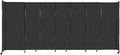 Versare Straightwall Sliding Portable Wall Partition | Freestanding Office Dividers | Locking Wheels | Temporary Room Separator | 15'6'' Wide x 6'10'' Tall Black Fabric Panels