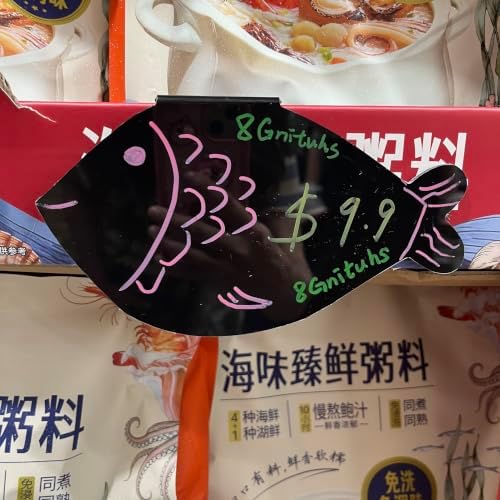 10PCS Fish Mini Chalkboard Signs for Food, Reusable and Reserved Table Signs, Food Labels for Party Buffet, Easy to Write and Wipe Out, Catering Supplies Buffet Display, Place Cards - Image 4