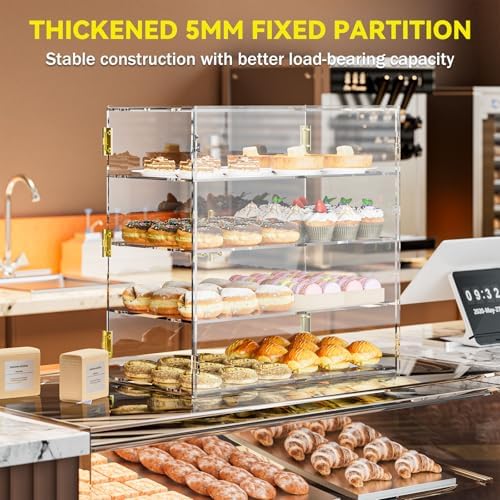 4 Tiers Countertop Bakery Display Case - Image 3