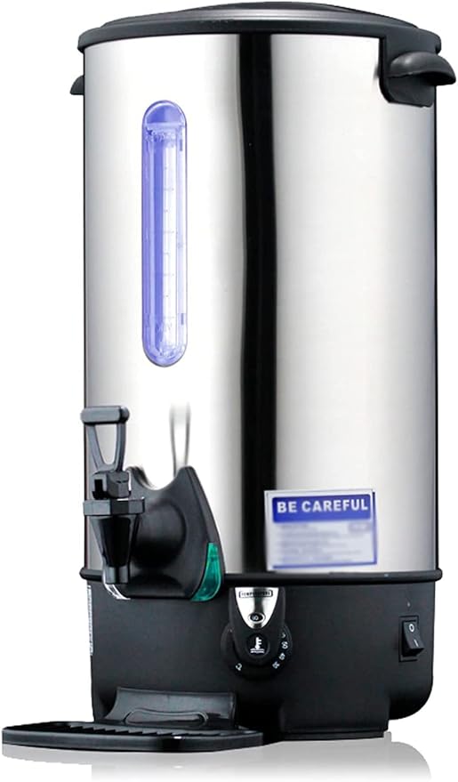 INTBUYING Stainless Steel Large Capacity Commercial Office Kitchen Hot Water Dispense Boiler Instant Boiling Machine Heater Electric Kettle Temperature Control for Coffee Tea with Faucet Tap-21.7L