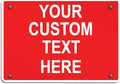 Aluminum Weatherproof Metal Sign Multiple Sizes Custom Personalized Text Here Red White Danger Horizontal Street Signs 14x10Inches