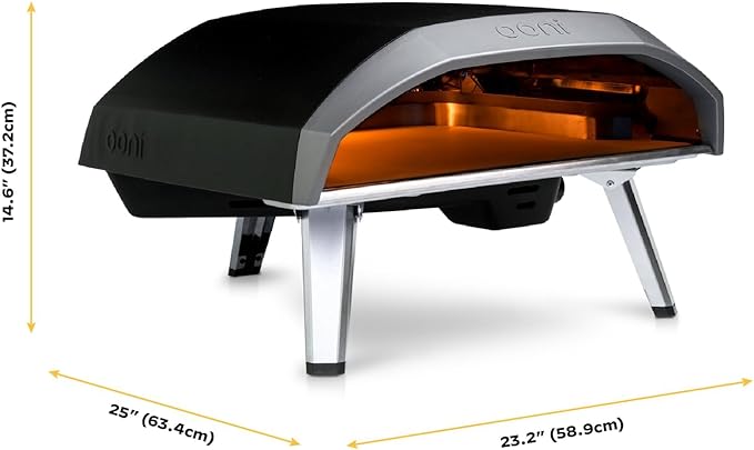 Ooni Koda 16 Gas Pizza Oven - Essentials Pizza Oven Bundle - Includes 14" Perforated Pizza Peel
