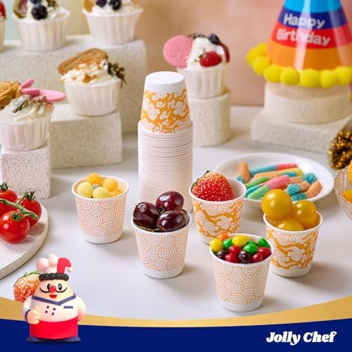 JOLLY CHEF 3 oz Bathroom Mouthwash Cups 300 Pack Orange - Image 5