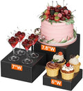 Lifewit Buffet Risers, 3 Pcs Plastic Dessert Table Display Set, Black by Lifewit