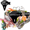 5 Pcs Fish Shape Food Labels for Party Buffet-Plastic Small Chalk Food Signs Tags for Buffet - Chalkboard Table Tent Cards - Black Catering Food Labels - Chalk Board Name Cards for Food by Unknown