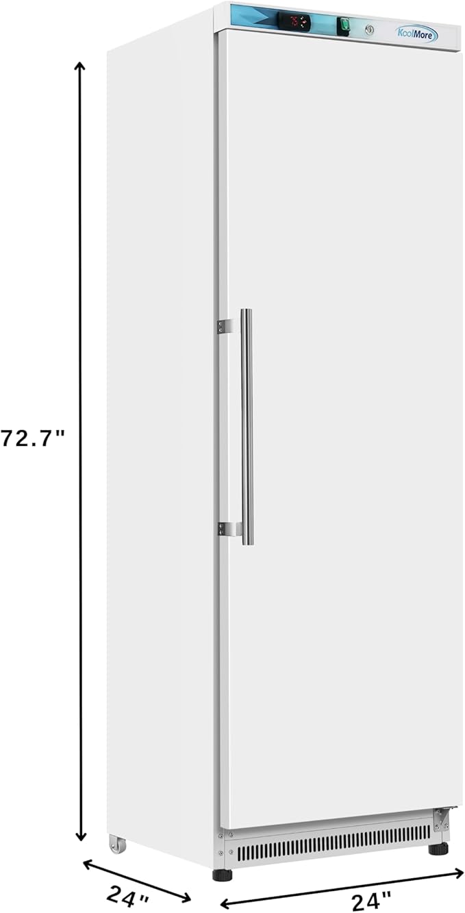 KoolMore 12 Cu. ft. Commercial Reach-in Freezer in White Manual Defrost (KM-FMD12WH)