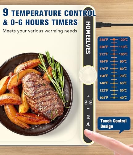 Warming Mat for Food Extra Large,Rapid Heating Food Warming Mat - Image 3