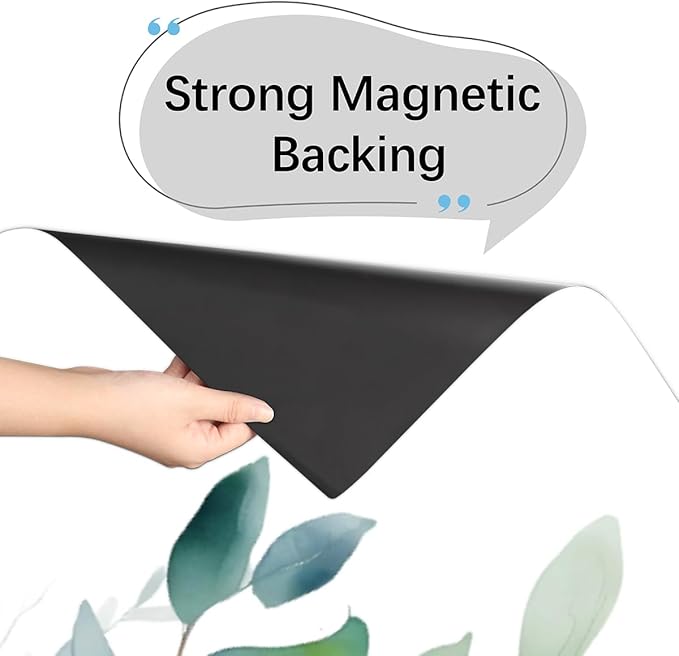 Dishwasher Magnet Cover Watercolor Eucalyptus Leaves Reusable Dishwasher Magnetic Cover Sticker Decorative Dish Washer Door Cover Panel for Home Kitcen Appliance