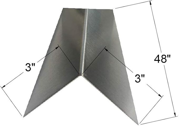Brushed 304 Stainless Steel Corner Guards, 48" Wall Protectors, 20ga & 16ga, Available in 1/2" to 4", Multi-Pack Options (1, 2, 5, or 10) (10, 3 x 3, 20ga, No Hug Edges)