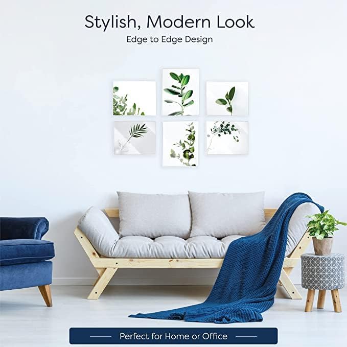 MANTELLO ESSENTIALS Front Loading Picture Frame Set - 6-Pack | 4x6, 5x7, 8x10, 8.5x11 (Clear, 8.5x11-6 Pack)