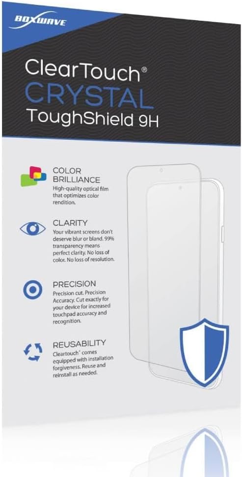 BoxWave Screen Protector Compatible with Revolution Cooking InstaGLO R90 Toaster - ClearTouch Crystal ToughShield 9H (2-Pack), Clear 9H Tough Flexible Film Screen Protector