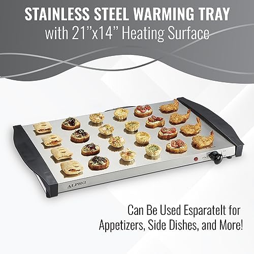 Alpha Living 3x2.5 QT Food Warmers for Parties Buffet Servers and Warmers – Premium Catering Supplies Buffet Display – Stainless Steel Electric Food Warmers with Temperature Control - Image 3