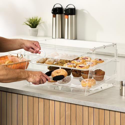 Winco 2 Tier Clear Commercial Display Case - Image 5