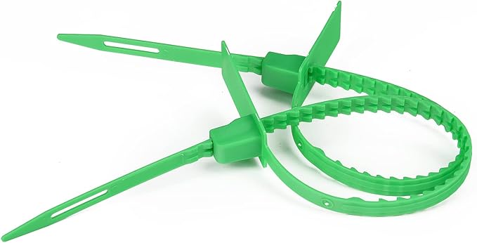 Heavy Duty Plastic Security Seal - Self Locking Tamper Evident Shipping Tags, Numbered Pull Tight Securing Straps for Truck Trailer, Length 337 mm 13.2" (Green 1000 PCS)