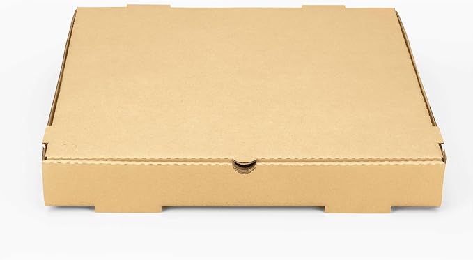 Karat Pizza Boxes 16" x 16" x2" [50 Pack] Kraft Corrugated Boxes | Ventilated, Grease-Resistant, Durable for Pizza or Shipping Use
