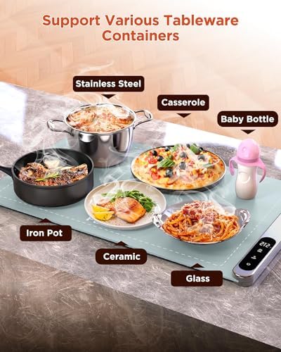 FEPPO Food Warming Mat, Upgrade High-tech Heating System, Fast Full Surface - Image 5