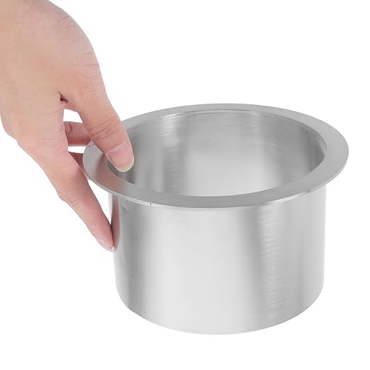 Cabilock Stainless Steel Round Countertop Trash can Lid Small Wastebasket Cover Kitchen Garbage Bin Replacement Lid 5.90X4.72X3.14 Inches