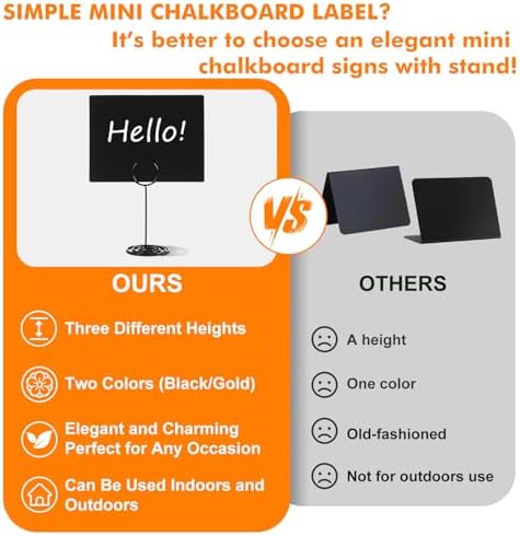 Aertiavty 48 Packs Mini Chalkboard Signs, 4x3 Inch Small Chalkboard Signs with Stand, 4 Markers, Food Labels for Party Buffet, Wedding, Table Setting, Food Display - Image 3
