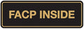 Signs ByLITA Standard FACP Inside Sign | Fire Safety Signage (Black Gold) - Medium 1 Pack