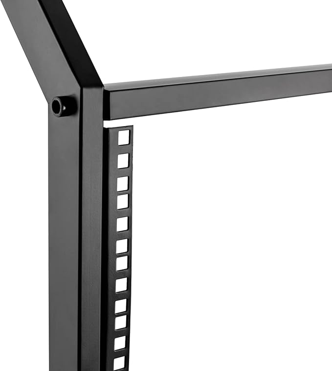 DJ Mixer Stand, 2-Layer Audio Device Rack with 4 Wheels, Audio Studio Mixer Stand for Homes Offices Stage Concert Studio Equipment Rolling Stage Cart (9U)