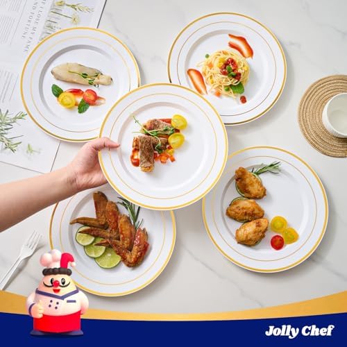 200PCS Plastic Plates 10 Inch Heavy Duty Disposable Plates for Everyday Use - Image 6